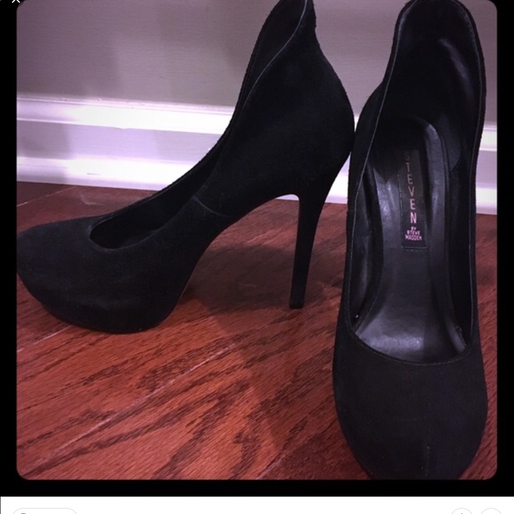 Steven by Steve Madden suede RARE FIERSE!5.5 black